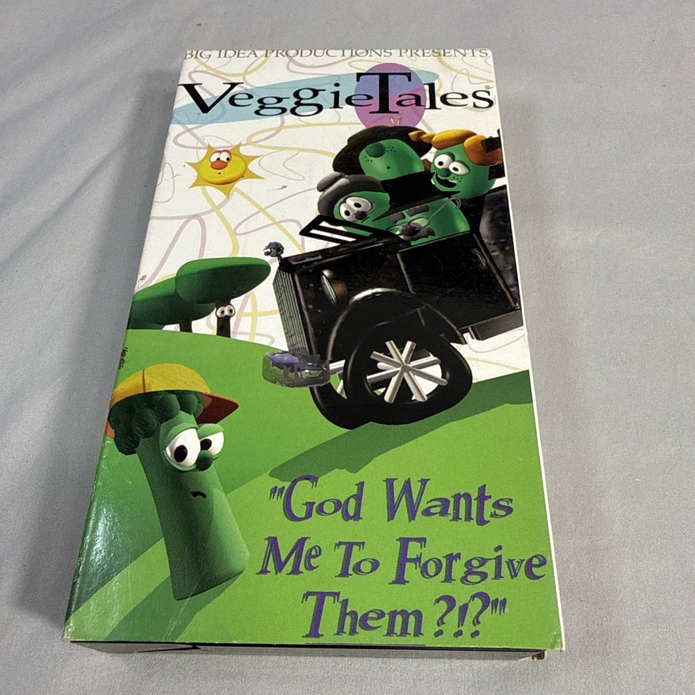 Veggie Tales God Wants Me to Forgive Them VHS 1994 Kids Movie G Rated NTSC